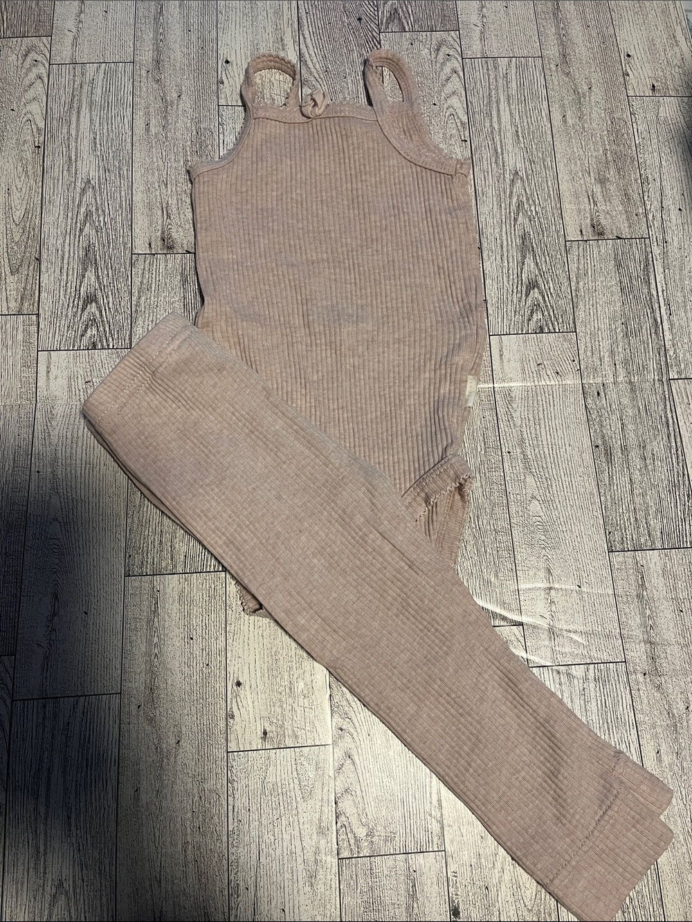 Jamie Kay Ribbed Bodysuit and Leggings Set in Violet Tint Marle size 6-12 Months